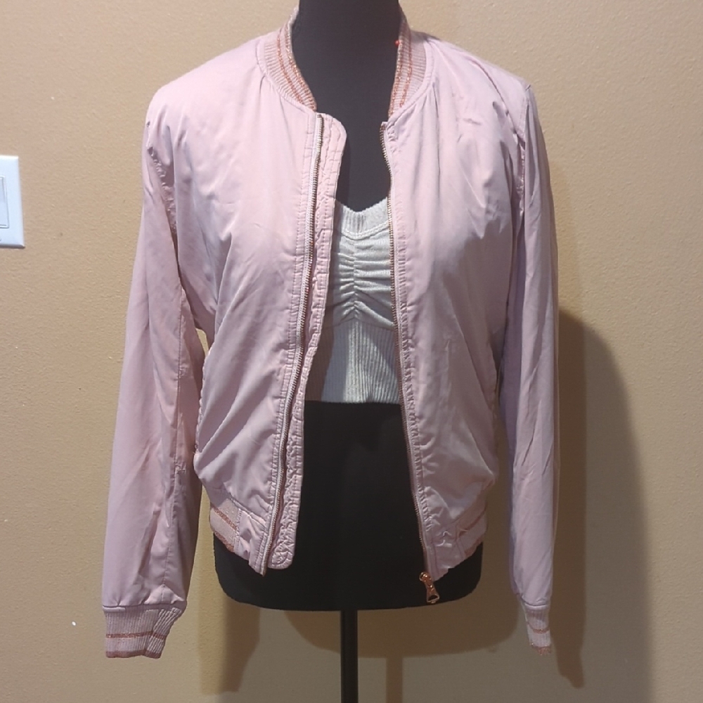 American Eagle Outfitters Blush Bomber Jacket
